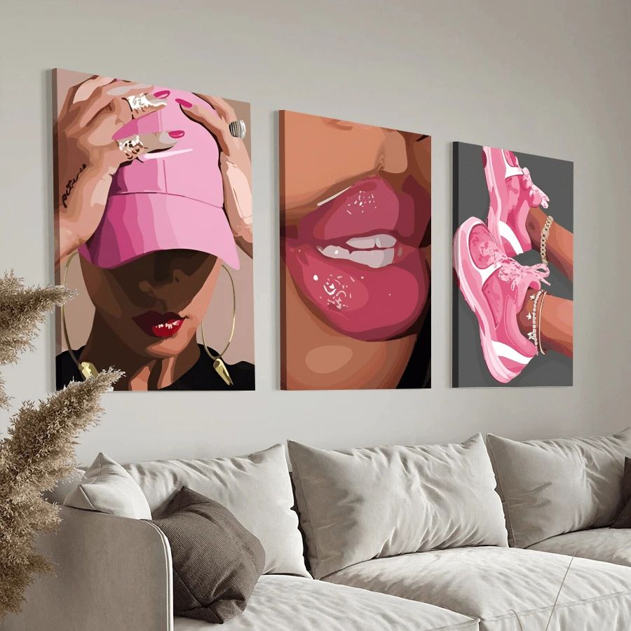 3 pieces classy A3 Wall Mount home decor customized Wall Mount Art WITH FRAME, Perfect Gift Decor Prints for Living Room