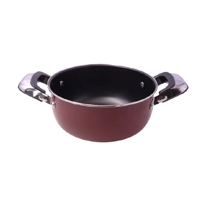 OFFER ON High Quality Set of 6PCS Non-stick Iron Cookware Set Sufuria Set Cooking Pot Set Suitable for Induction Cooker (3PCS 18/20/22cm Pots +3PCS Lids)