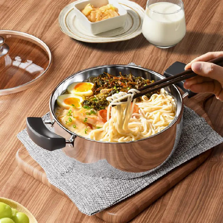 【OFFER OFFER】Jamespot 10PCS Stainless steel Pots Non Stick Sufuria Cookware Set Cooking Pots Sufuria 5pcs pots+5pcs lids（16/18/20/22/24cm)