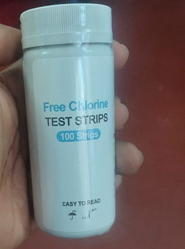 FREE CHLORINE TEST STRIPS 0-500 PPM (PKT OF 100)