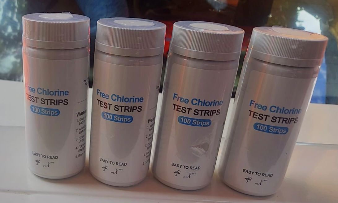 FREE CHLORINE TEST STRIPS 0-500 PPM (PKT OF 100)