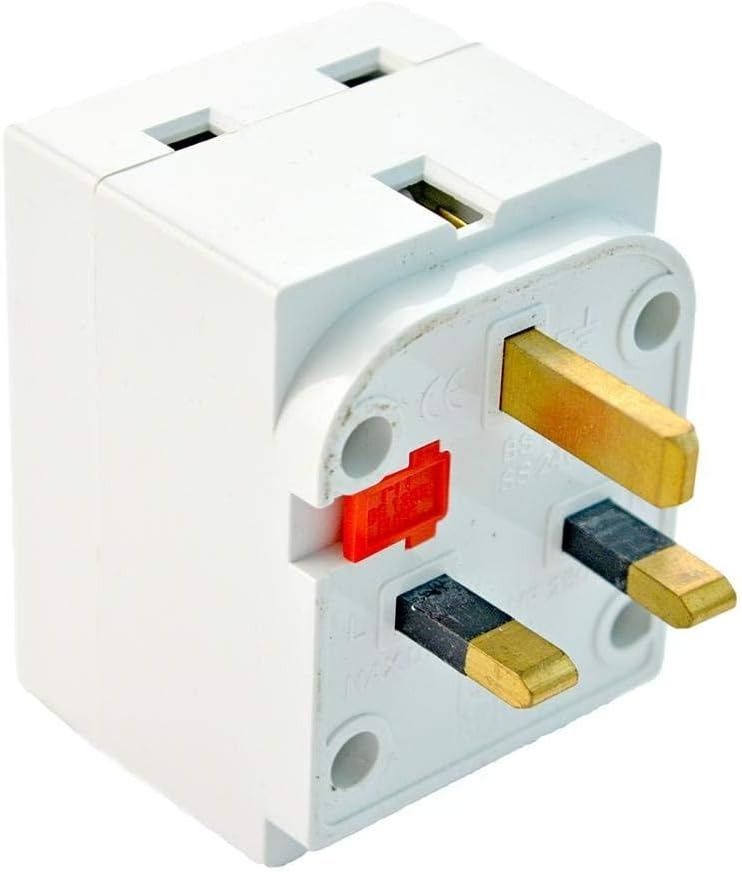 Triple 13A Plug Adaptor – UK 3-Pin Multi Socket Extension Block for powering up to three devices.