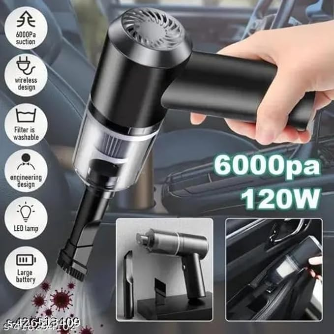 3 in 1 Car Vacuum Cleaner High Power Cordless Handheld Portable Mini Wireless Auto Vacuum Home & Car Dual Use