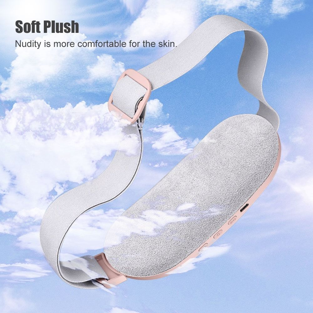 Smart Menstrual Heating Pad with Vibration Massage, 3-Temperature Fast Heating Waist Belt for Women, Portable Electric Abdominal Pain Relief Device, 1800mAh USB Rechargeable
