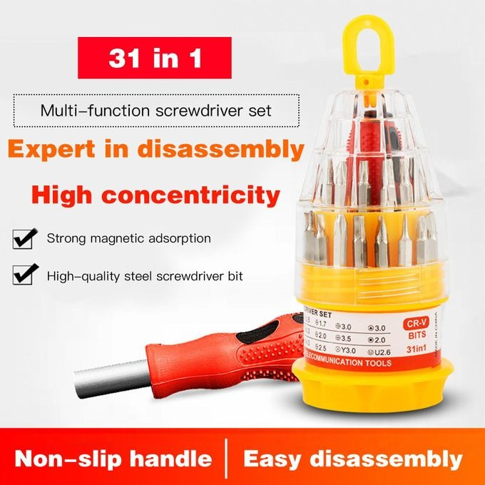 31-in-1 Multi-Function Precision Screwdriver Set – Magnetic Repair Tool Kit