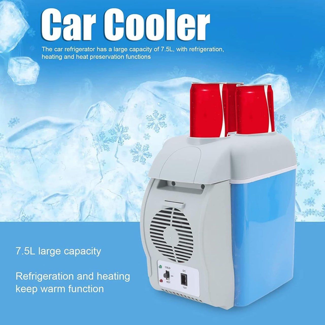Mini Fridge Portable Table Top Electric Cooler Warmer Ice Box for Car & Hiking