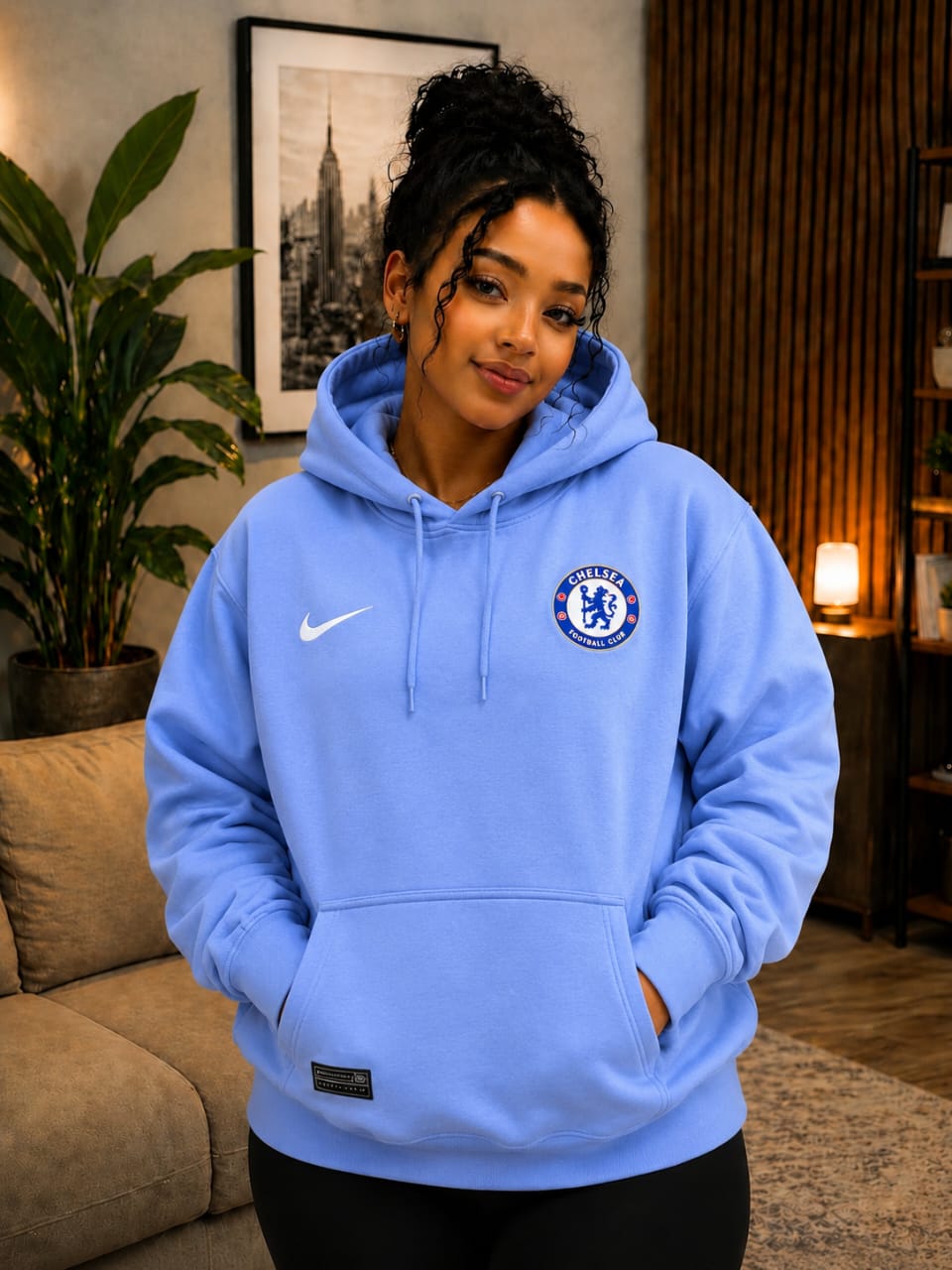 Women’s Football Fan Hoodie Warm Fleece Hooded Sweatshirt Premium Quality Long Sleeve Casual Pullover Comfortable Winter Fashion Top for Travel Outdoor Wear Sizes L XL 2XL 3XL