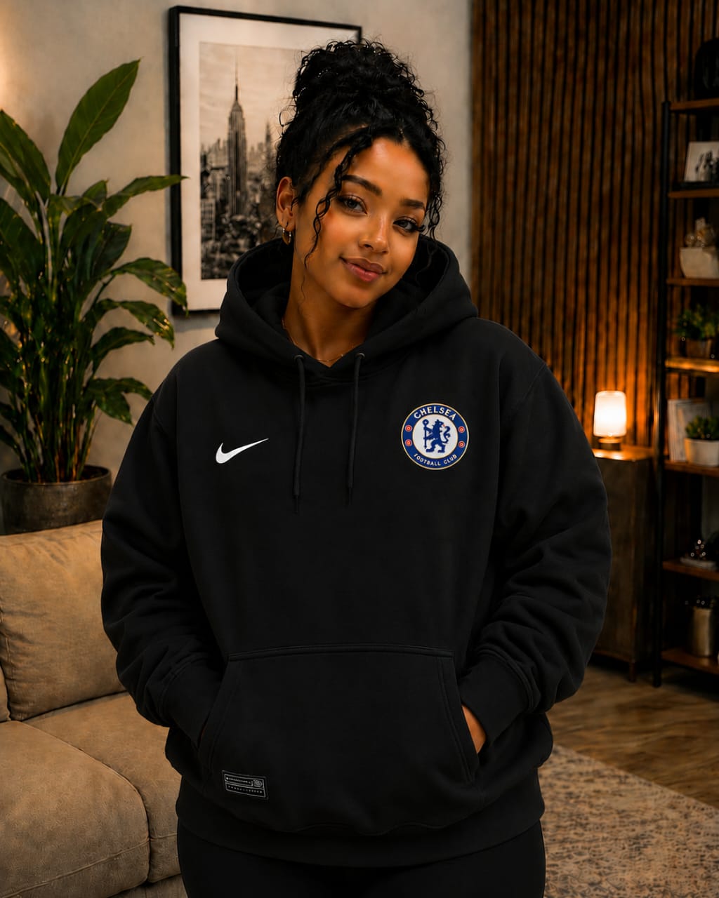 Women’s Football Fan Hoodie Warm Fleece Hooded Sweatshirt Premium Quality Long Sleeve Casual Pullover Comfortable Winter Fashion Top for Travel Outdoor Wear Sizes L XL 2XL 3XL