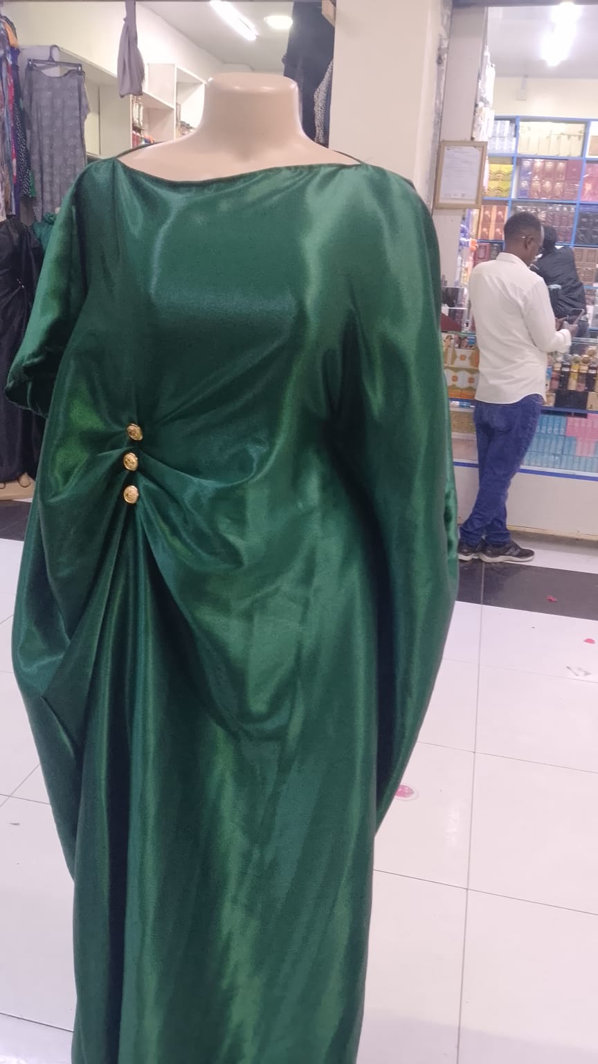 Women Kaftan Dera Dress Free Size Wide Fit Maxi Gown with Adjustable Buttons Elegant Comfortable Modest Fashion Outfit Stylish Ladies Wear Fits Up to Size 54