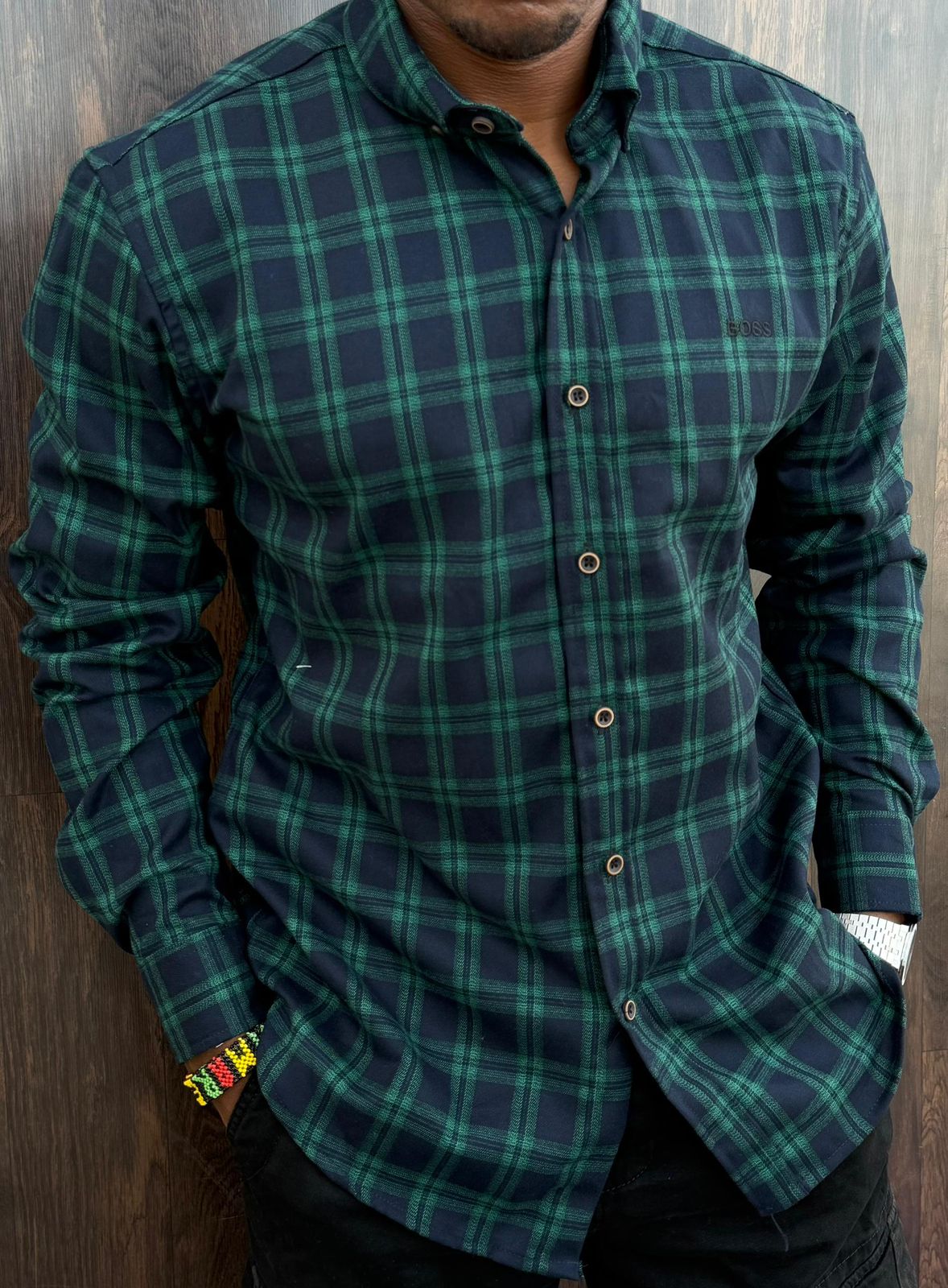 Men’s Casual Checked Long Sleeve Shirt Premium Cotton Plaid Button Down Shirt Smart Casual Office Wear Comfortable Breathable Fashion Shirt for Men Size M-3XL