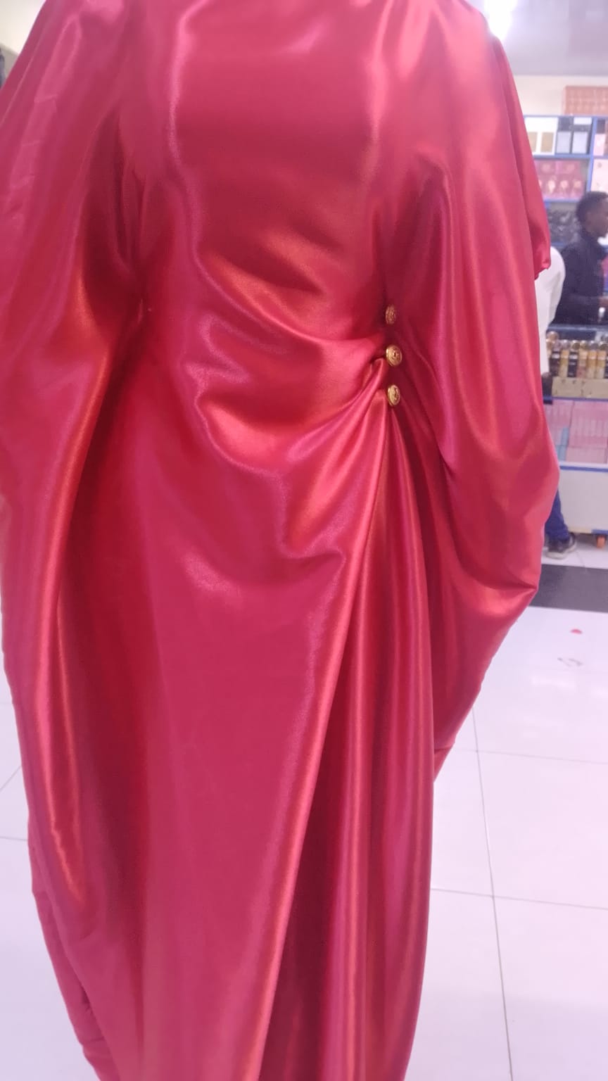 Women Kaftan Dera Dress Free Size Wide Fit Maxi Gown with Adjustable Buttons Elegant Comfortable Modest Fashion Outfit Stylish Ladies Wear Fits Up to Size 54