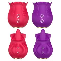 Silicone Rose Shape USB Rechargeable Personal Massager for Women