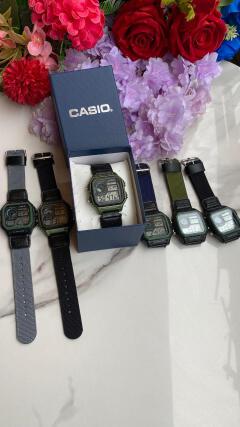 Men's Casio Digital Watch World Time Digital Display Converse Strap Light Button Alarm