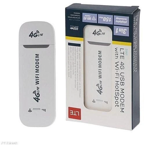 Modem Plus Wi-Fi Hotspot | 4G LTE Portable Internet Device | USB Modem + Wi-Fi Router | Unlocked SIM Support | Plug & Play | Compact & Secure