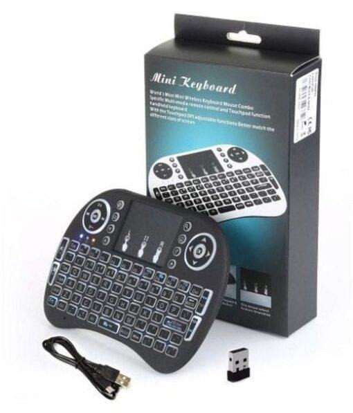 2.4GHz Android Mini Wireless Backlit Keyboard | Bluetooth & USB-C | Compact Portable Design | Multi-Device Pairing | Rechargeable Battery | Quiet Keys