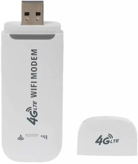 Modem Plus Wi-Fi Hotspot | 4G LTE Portable Internet Device | USB Modem + Wi-Fi Router | Unlocked SIM Support | Plug & Play | Compact & Secure