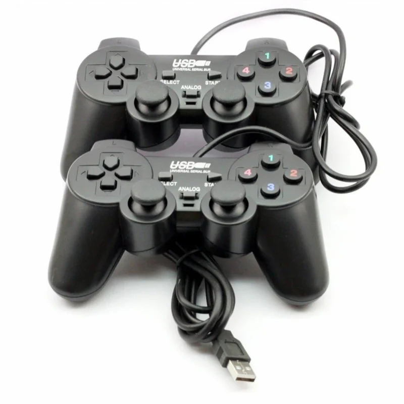 UCOM Double USB Game Controller Twin Pad | 2 Wired Gamepads | PC & Android Compatible | Plug & Play | Ergonomic Design | Durable Build | Multiplayer Gaming