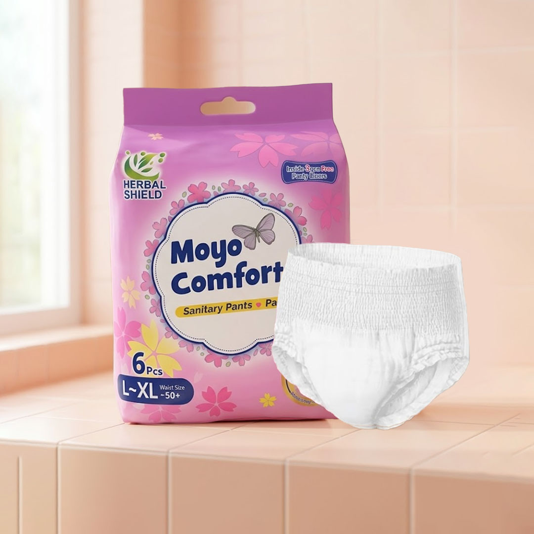 Moyo Comforts Period Pants for Women | Leak-Proof Menstrual Underwear | 6 Pants + 3 Panty Liners | Heavy Flow | Postpartum | Cotton Breathable | Kenya's No.1 Women Care Brand