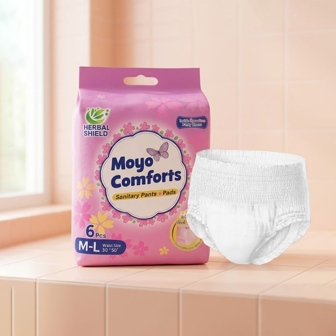 Moyo Comforts Period Pants for Women | Leak-Proof Menstrual Underwear | 6 Pants + 3 Panty Liners | Heavy Flow | Postpartum | Cotton Breathable | Kenya's No.1 Women Care Brand