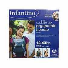 4-in-1 Infantino Baby Carrier – Ergonomic Front & Back Carry with Optional Hood (Grey)