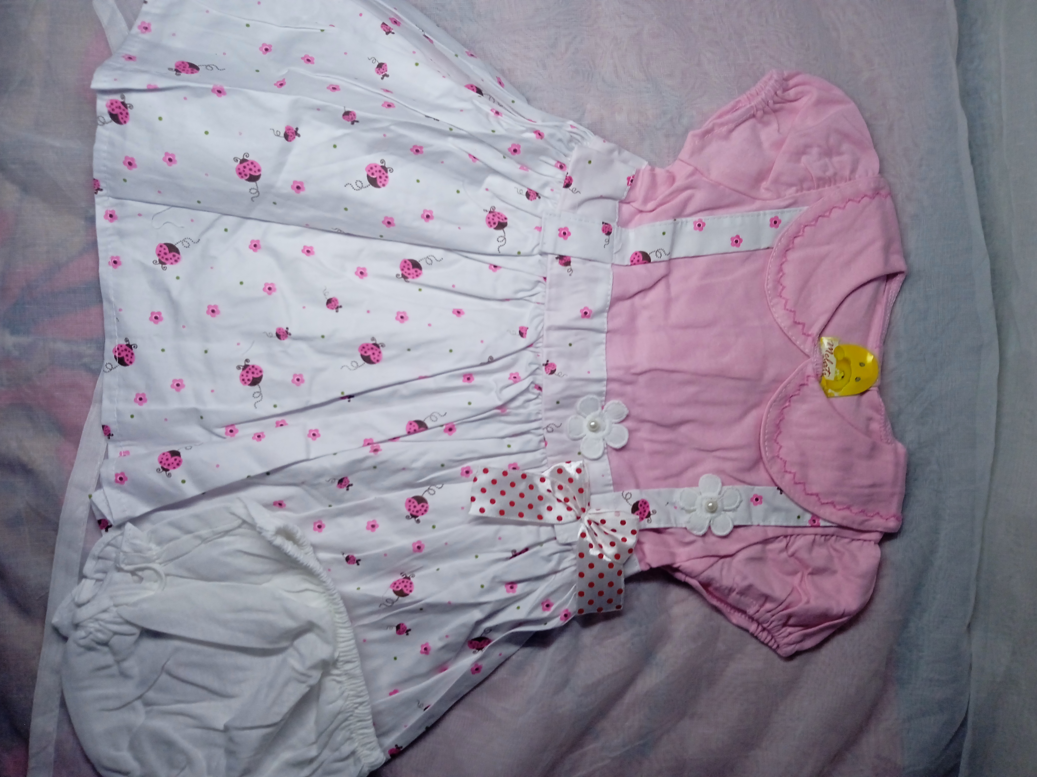 Baby Girl pure Cotton Dress 0-9 months+pantie