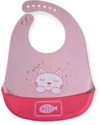 Waterproof Silicone Baby Bibs | Cute Cartoon Animal Feeding Bib for Babies & Toddlers | Adjustable Soft Food Catcher Bib (Boys & Girls)