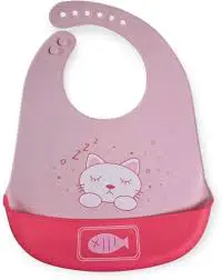 Waterproof Silicone Baby Bibs | Cute Cartoon Animal Feeding Bib for Babies & Toddlers | Adjustable Soft Food Catcher Bib (Boys & Girls)