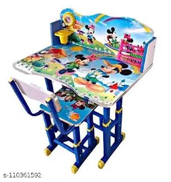Adjustable Kids Study Table & Chair Set for Ages 3-15 | Height Adjustable Desk | Durable Multipurpose Learning Table for Preschool, Reading & Drawing