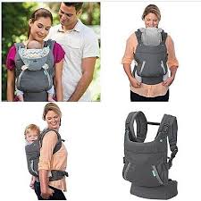 4-in-1 Infantino Baby Carrier – Ergonomic Front & Back Carry with Optional Hood (Grey)