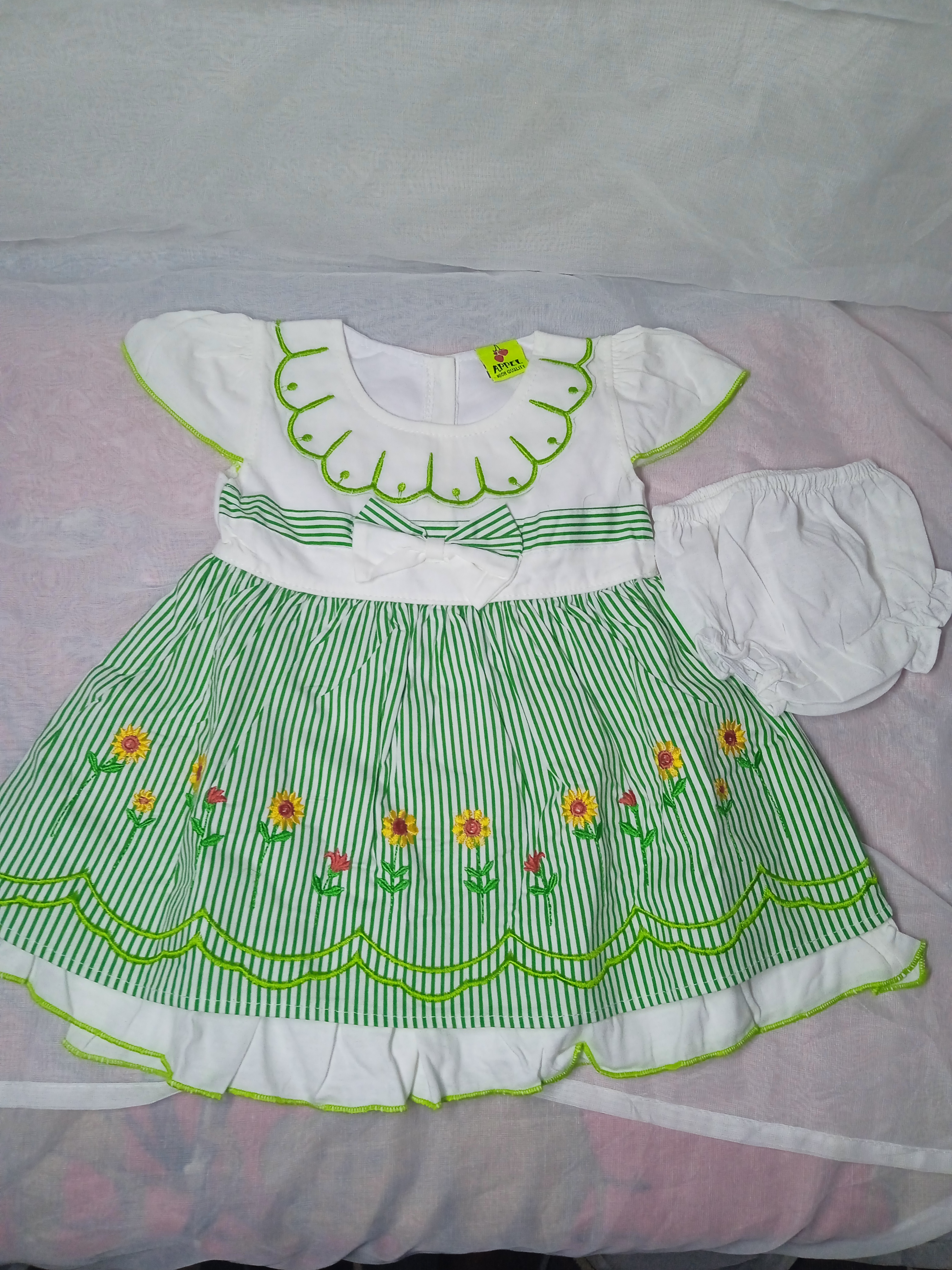 Baby Girl pure Cotton Dress 0-9 months+pantie