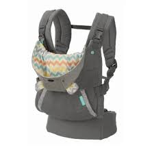 4-in-1 Infantino Baby Carrier – Ergonomic Front & Back Carry with Optional Hood (Grey)