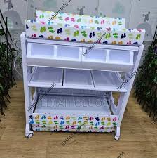 Baby Bath Station With Changing Mat & Basin/ Baby Bath Tub (ASSORTED CARTOON THEME AND FLOWER DECORATIONS)