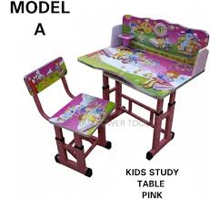 Adjustable Kids Study Table & Chair Set for Ages 3-15 | Height Adjustable Desk | Durable Multipurpose Learning Table for Preschool, Reading & Drawing