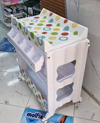 Baby Bath Station With Changing Mat & Basin/ Baby Bath Tub (ASSORTED CARTOON THEME AND FLOWER DECORATIONS)