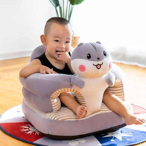 Comfy Baby Support Sit Me Up Pillow Suitable For Babies Age 4 Months And Above (ASSORTED CARTOON DECORATION ON THE FRONT PART) Plush Seat Training Cushion | Soft Infant Sitting Chair with Cute
