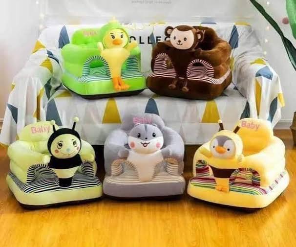 Comfy Baby Support Sit Me Up Pillow Suitable For Babies Age 4 Months And Above (ASSORTED CARTOON DECORATION ON THE FRONT PART) Plush Seat Training Cushion | Soft Infant Sitting Chair with Cute
