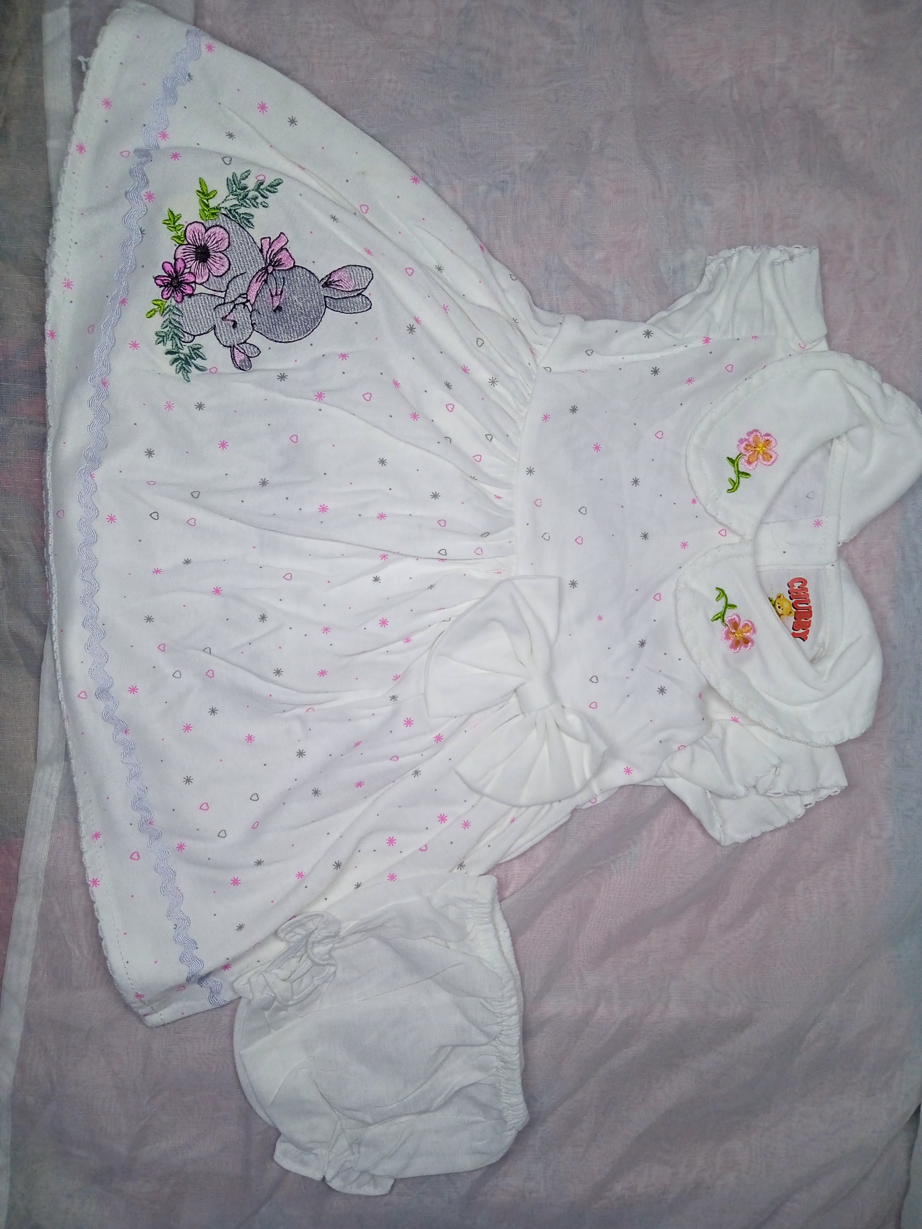 Baby Girl pure Cotton Dress 0-9 months+pantie