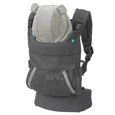 4-in-1 Infantino Baby Carrier – Ergonomic Front & Back Carry with Optional Hood (Grey)