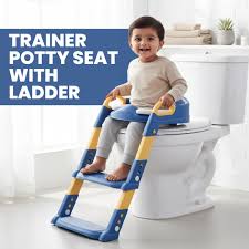 Portable Kids Toilet Ladder /Potty Trainer with Stable Staircase Design