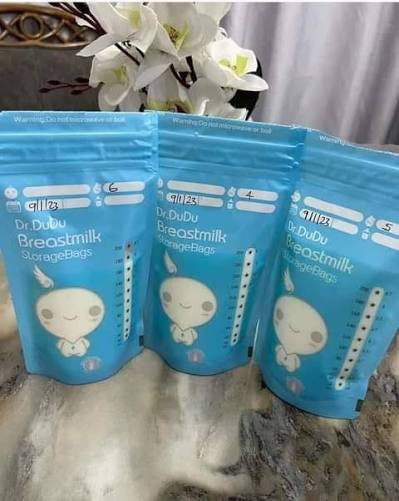 Dudu Dr. Dudu Breast Milk Storage Bags – 30pcs | BPA-Free, Leak-Proof, Pre-Sterilized Double-Zip Breastmilk Freezer Bags for Safe Breast Milk Storage & Feeding Convenience