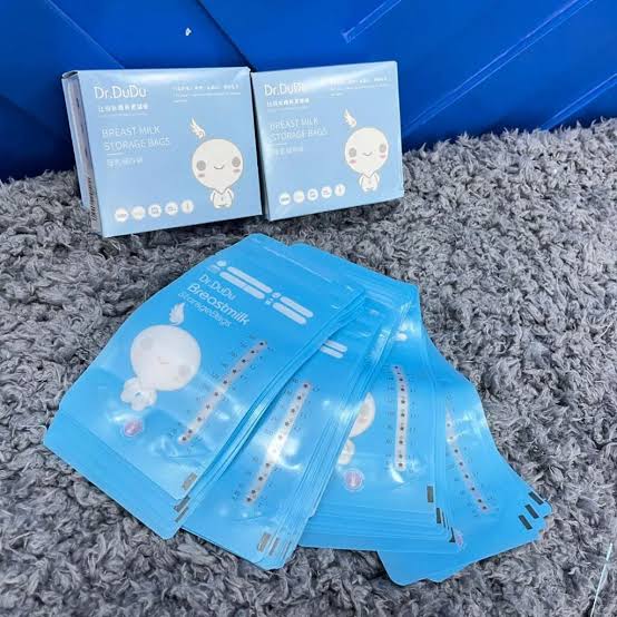 Dudu Dr. Dudu Breast Milk Storage Bags – 30pcs | BPA-Free, Leak-Proof, Pre-Sterilized Double-Zip Breastmilk Freezer Bags for Safe Breast Milk Storage & Feeding Convenience
