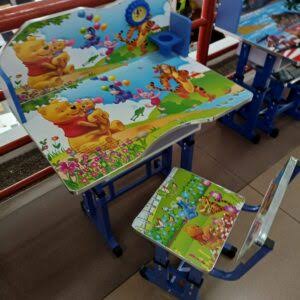 Adjustable Kids Study Table & Chair Set for Ages 3-15 | Height Adjustable Desk | Durable Multipurpose Learning Table for Preschool, Reading & Drawing