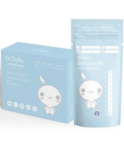 Dudu Dr. Dudu Breast Milk Storage Bags – 30pcs | BPA-Free, Leak-Proof, Pre-Sterilized Double-Zip Breastmilk Freezer Bags for Safe Breast Milk Storage & Feeding Convenience