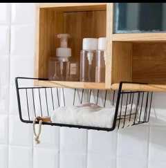 NEW ARRIVAL✨✨✨✨ 1pc Hanging Net Basket Large Capacity Hanging Under Cabinet Wall Wardrobe Storage Basket Kitchen Tools