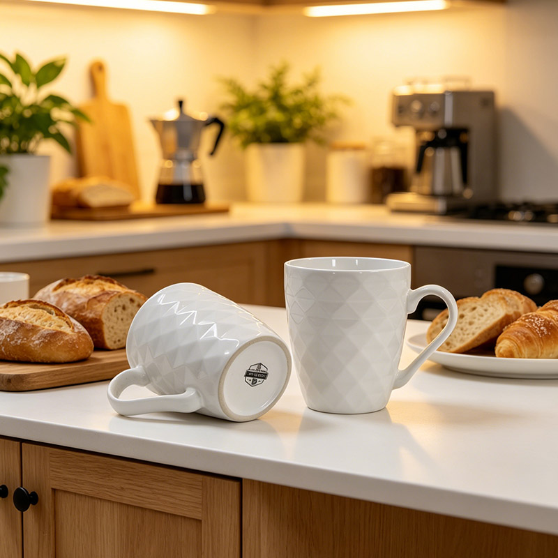 Good Will  Set of 6Pcs 370ML Ceramic Coffee Mugs, Multipurpose Tea Milk Drinking Cups, Premium Quality Drinkware