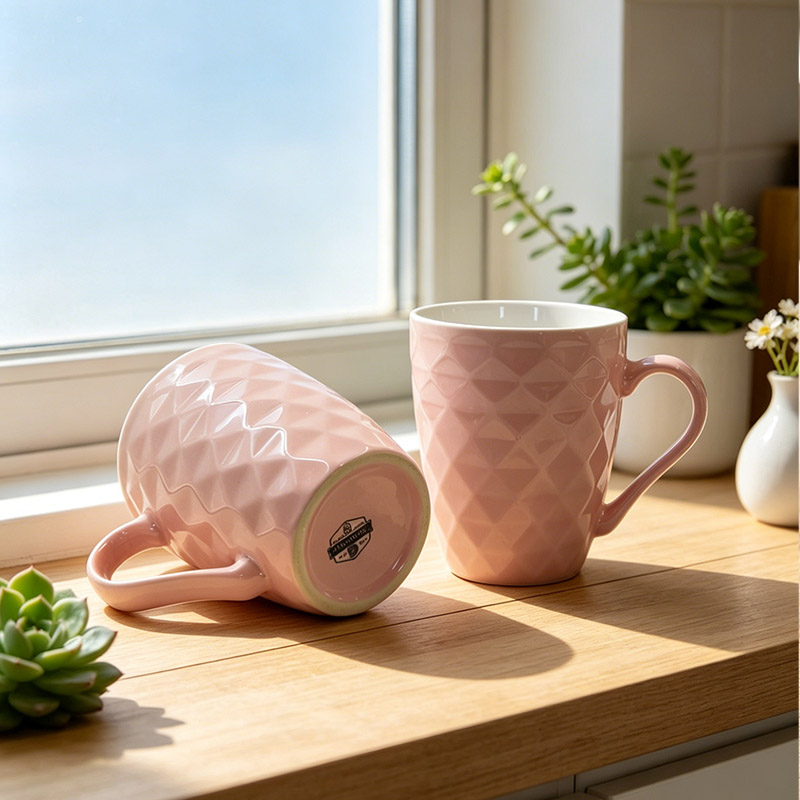Good Will  Set of 6Pcs 370ML Ceramic Coffee Mugs, Multipurpose Tea Milk Drinking Cups, Premium Quality Drinkware