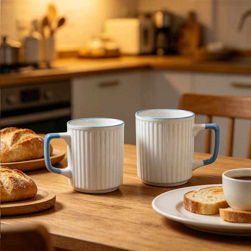 Good Will Set of 6pcs 310ML High Quality Porcelain Tea Milk Coffee Ceramic Cups Mugs