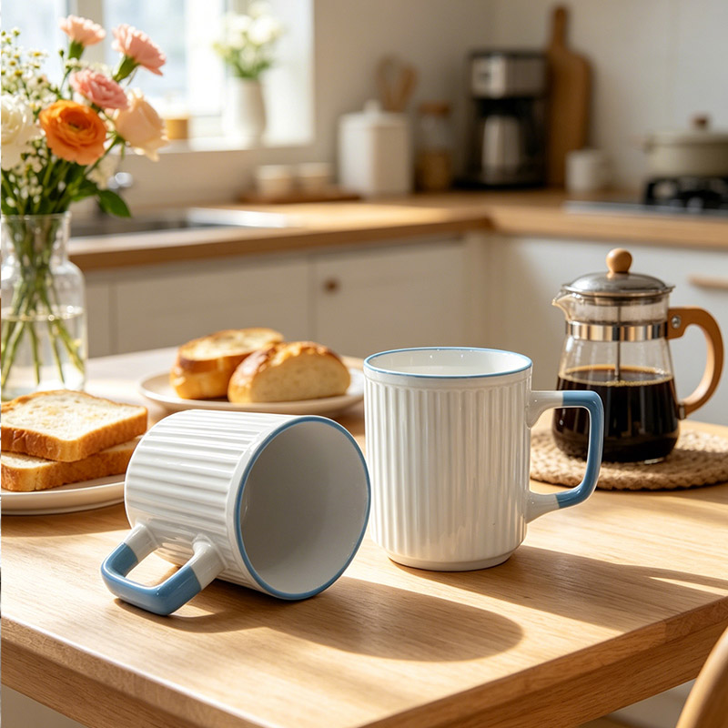 Good Will Set of 6pcs 310ML High Quality Porcelain Tea Milk Coffee Ceramic Cups Mugs