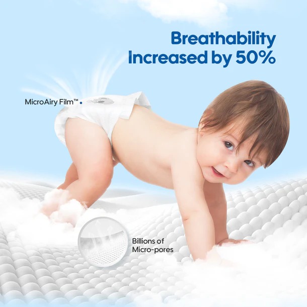 Aiwibi Plant-Based Baby Diapers Size S  to XL | Dermatologist Tested | Ultra Soft | Double Leak Guard | Breathable & Fast Absorption