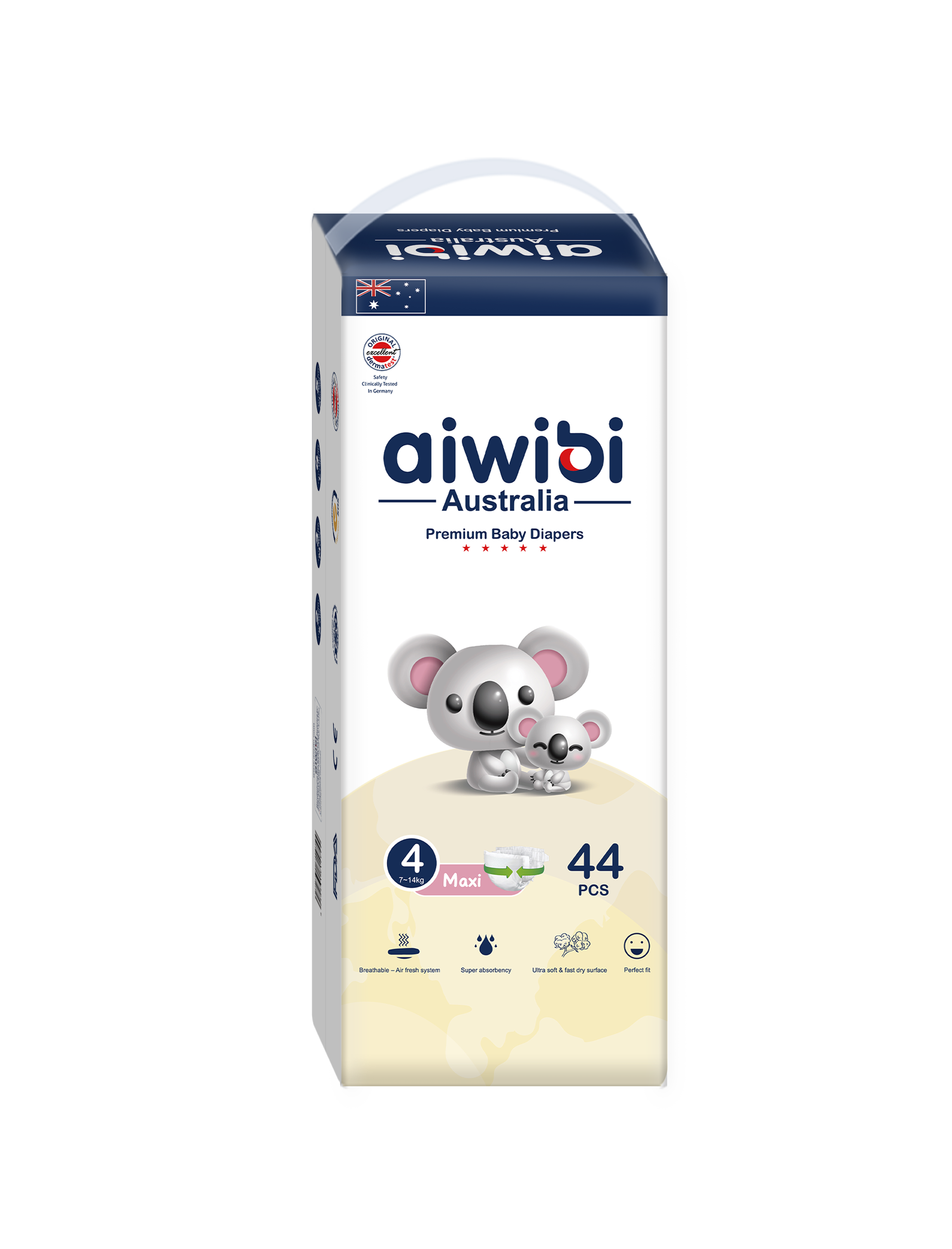 Aiwibi Plant-Based Baby Diapers Size S  to XL | Dermatologist Tested | Ultra Soft | Double Leak Guard | Breathable & Fast Absorption